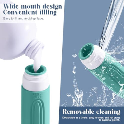 Travel Bottles for Toiletries, 3oz TSA Approved Travel Size Toiletries, Silicone Leak-Proof Refillable Containers, Squeezable Liquid Essentials Bottles W/Clear Bag (GREEN) - color: GREEN