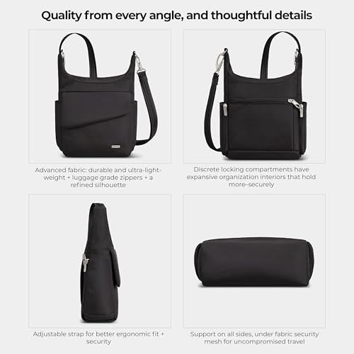 Travelon Anti-Theft Classic Messenger Bag - color: Black