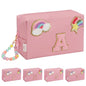 Initial Makeup Bag for Girls, Cute Makeup Bag Small Cosmetic Bag Travel Make Up Organizer Pouch, Birthday Gifts for Girls 4 5 6 7 8 9 10 11 12 13 14 15 Years Old, Teen Girls Gifts Trendy Stuff - color: Pink + Bracelet, style: A