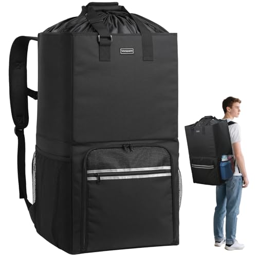Vorspack Laundry Bag Backpack - 125L Extra Large Laundry Bags with Shoulder Straps Heavy-duty 2 in 1 Laundry Hamper Basket for College Dorm Camp Laundromat Room Essentials - Black - color: Black, size: X-Large