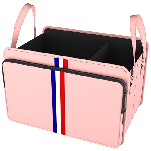 Homeve Trunk Organizer for Car, Waterproof Collapsible 3 Compartments Car Organizer, Foldable Storage for Car Accessories, Tools, Sundries for Women Men, Tote Bag (Pink, Standard) - color: Pink
