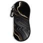 Sunglasses Soft Case, Ultra Light Portable Neoprene Zipper Glasses Case for Men Women - color: Black Gold Marble