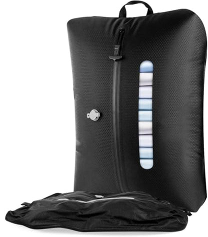 AIDONS Vacuum Seal Bags for Clothing Travel - Reusable Vacuum Compression Bags for Storage Clothes & Blankets, Fits Carry-On, Backpack, Suitcase & Home(Black 1PC+No Pump) - color: Black