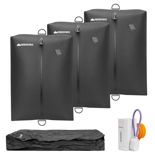 Upgraded Vacuum Bag for Travel, Professional IPX8 Waterproof Reusable Vacuum Compression Bags for Travel Suitcases, Durable Space Saver Bag - color: Black, size: 3 PC -With Pump