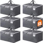 BlissTotes Large Moving Bags, Storage Bags with Zippers, Handles Moving Supplies with lids, Heavy Duty Totes for Storage Bags for Space Saving, Moving and Storing 93L, 6 Pack - size: 93L-6 Packs