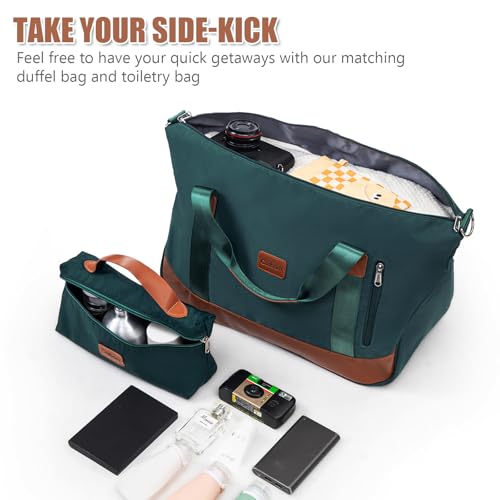 Cosbarn Luggage Sets 5 Piece with TSA Lock Spinner Wheels, Unisex Hard Case ABS Suitcase Set, Hardshell Lightweight Waterproof Travel Hardside Suitcases with Wheels for Women Men, Dark Green - color: DarkGreen, size: 5 Piece Sets (20/24/28/Db/Tb)