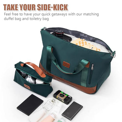 Cosbarn Luggage Sets 5 Piece with TSA Lock Spinner Wheels, Unisex Hard Case ABS Suitcase Set, Hardshell Lightweight Waterproof Travel Hardside Suitcases with Wheels for Women Men, Dark Green - color: DarkGreen, size: 5 Piece Sets (20/24/28/Db/Tb)