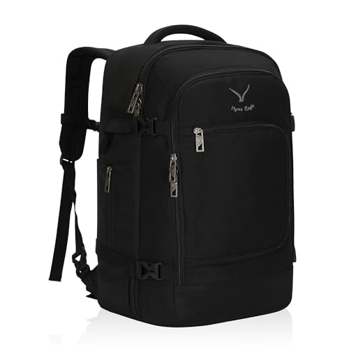Hynes Eagle Travel Backpack 40L Flight Approved Carry on Backpack Men Large Cabin Weekender Laptop Backpack Women 15.6 inches - color: Black 2023