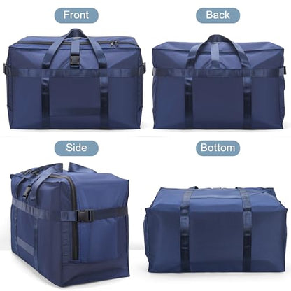 80L Foldable Travel Duffle Bag for Men and Women - Large Collapsible Duffel Bag - Waterproof Overnight Weekender Bag for Travel, Moving