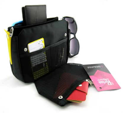 Periea ‘Tegan’ Small Handbag Organizer Insert or Make-up Bag – 5 Colors Available (Black) - color: Black