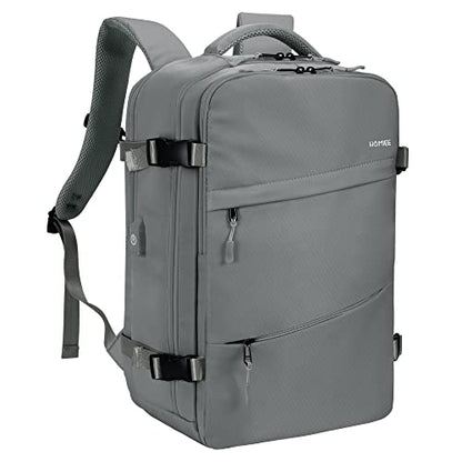 HOMIEE Travel Laptop Backpack for Men Women, Personal Item Carry On Bag, Dry Wet Separation, Weekender Business Hiking Camping College Bag, Mochila de Viaje, Grey - color: Grey, size: X-Large