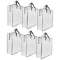 6 Pack Clear Storage Bags with Zipper and Handles, Blanket Bags For Closet Storage, Moving and Packing Supplies for College, Underbed Storage Organizer for Clothes Pillow Bedding Christmas Wreath - style: 6 Middle zipper