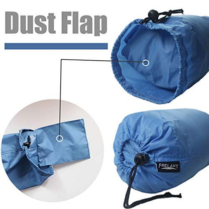 Frelaxy Stuff Sack Set 3-Pack (3L&5L&9L), Ultralight Ditty Bags with Dust Flap for Traveling Hiking Backpacking - color: Sky Blue&Blue&Navy