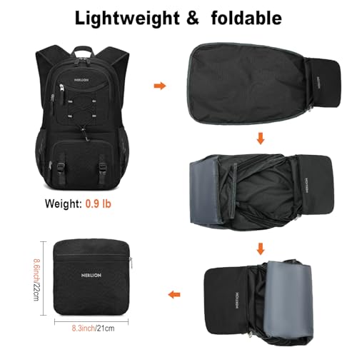 Nerlion 35L Hiking Backpack Travel Backpack for Men Women Camping Waterproof Outdoor Hiking Daypack Lightweight Backpack Black - color: Black 2
