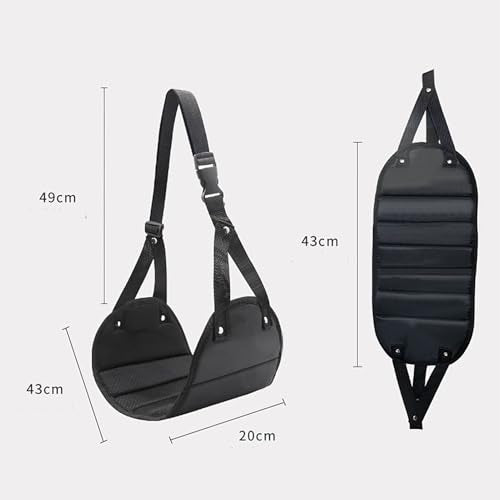Airplane Travel Footrest Hammock, Airplane Foot Hammock to Relax Your Feet, Comfy Feet Hanger Plane Footrest for Long Trip, Feet Hammocks for Plane, Long Flight Foot Rest,Travel Essentials - color: Black