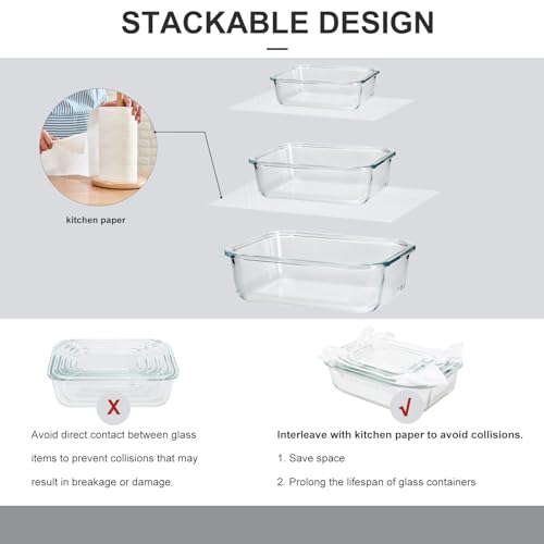 coccot Glass Food Storage Containers with Lids Airtight, Glass Meal Prep Containers for Lunch Food, Container Set, Easy to Open& Close/Microwave,Oven,Freezer,Dishwasher Safe/Leak-Proof（20 Pieces） - color: clear
