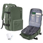 WONHOX Vacuum Seal Backpack for Travel with Air Pump Compression Daypack Personal Item Carry on Flight Approved Vacpack Laptop Space Saver Bags Storage with Vacuum System Travel Bag Women Men Green - color: A6-browngreen