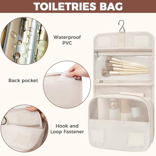 BAGAIL 4 Set/6 Set/8 Set Compression Packing Cubes Travel Accessories Expandable Packing Organizers (Half Mesh, 8-Beige) - color: 8-Beige, style: Half Mesh