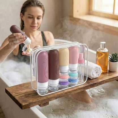 vodvob 16 Pack Travel Bottles Set for Toiletries, TSA Approved Travel Containers Leak Proof Silicone Squeezable Travel Accessories 2oz 3oz for Shampoo Conditioner Lotion Body Wash (BPA Free) (pink) - color: pink