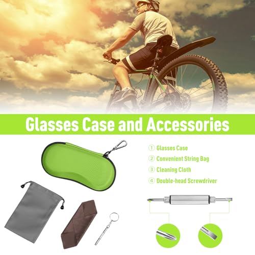 FINTIE Sunglasses Case, Hard EVA Shell Shockproof Sport Glasses Case with Metal Carabiner Travel Zipper Eyeglasses Holder - color: Emerald Green