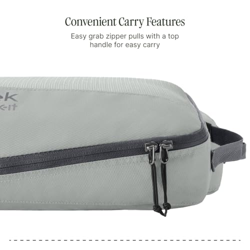 Eagle Creek Pack-It Reveal Cube Set - Packing Cubes for Compartmentalizing Luggage - Durable - Ultra-Lightweight - Water-Resistant - Easy Grab Zipper Pull - Mesh Windows - Storm Grey - XS/S/M - color: Storm Grey