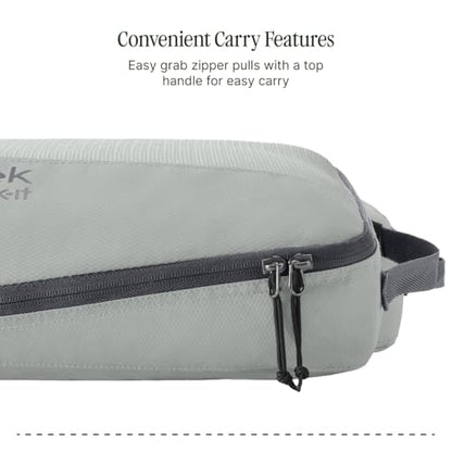 Eagle Creek Pack-It Reveal Cube Set - Packing Cubes for Compartmentalizing Luggage - Durable - Ultra-Lightweight - Water-Resistant - Easy Grab Zipper Pull - Mesh Windows - Storm Grey - XS/S/M - color: Storm Grey