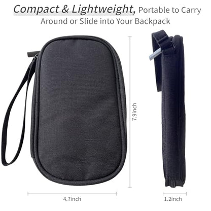 Electronics Organizer Travel Case, Cable Organizer Travel Essentials Tech Pouch,Suitable for Charger, Cable, Phone，Flash Drive,Black - color: Black