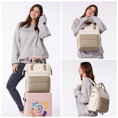 LOVEVOOK Laptop Backpack for Women,15.6 Inch Work Teacher Nurse Bag,Business Computer Backpack Purse with USB Port,Stylish Casual Daypack for Travel