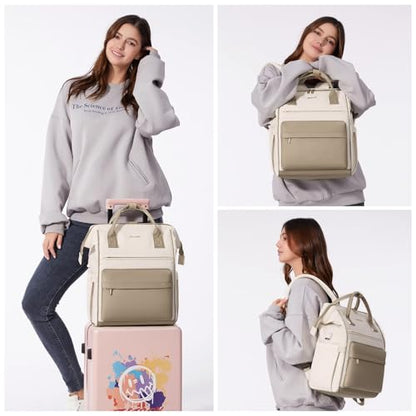LOVEVOOK Laptop Backpack for Women,15.6 Inch Work Teacher Nurse Bag,Business Computer Backpack Purse with USB Port,Stylish Casual Daypack for Travel