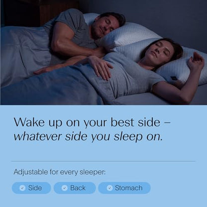 DreamyBlue Signature Pillow w/Adjustable Loft • Shredded Memory Foam Fill • Neutral Alignment for Side, Back, and Stomach Sleepers • Washable Bamboo Rayon Cover • CertiPUR-US Certified Foam (Queen) - size: Queen (Pack of 1)
