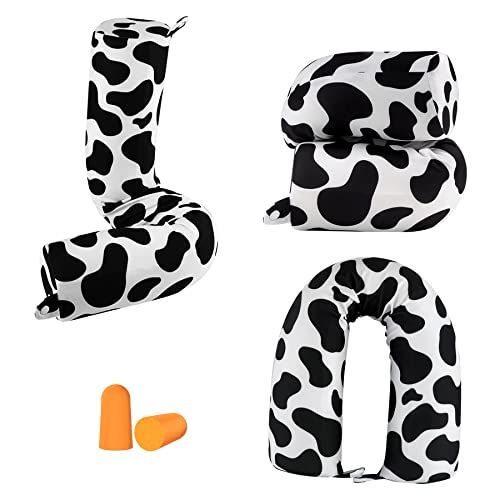 bvya Twist Memory Foam Travel Pillow for Neck, Chin, Lumbar and Leg Support-for Travling on Airplane, Train, Bus or at Home-Adjustable, Bendable Roll Pillow with Washable Cover - color: F
