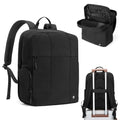CLUCI Lightweight Travel Backpack Carry on Flight Approved, Puffy Gym Backpack with Shoe Compartment, Personal Item Travel Bag, 15.6 inch Laptop Backpack for Weekender Business - color: Soft Black