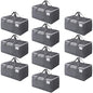 BlissTotes Large Moving Boxes and with Zippers & Handles Moving Supplies with lids, Heavy Duty Totes for Storage Bags for Space Saving, Fold Flat, Moving and Storing 76L, 10 Pack - size: 76L-10 Packs