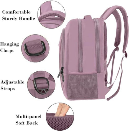 MATEIN Personal Item Backpack 18 * 14 * 8, Underseat 15.6 inch Travel Laptop Backpack for Women, Sturdy Water Resistant Slim Daypack College Computer Bag Gift, Dark Purple - color: Dark Purple, size: 15.6 Inch