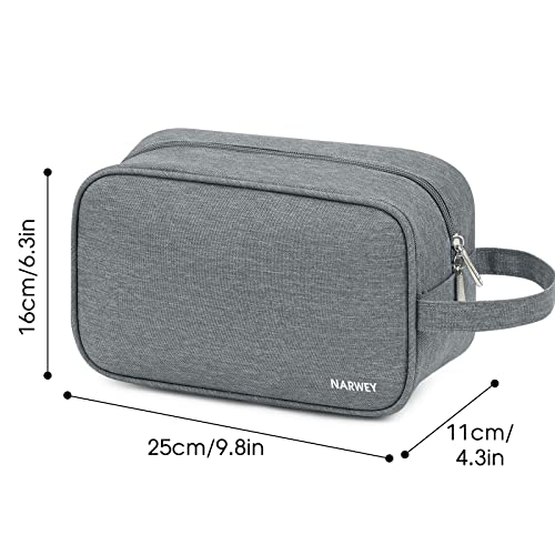 Narwey Travel Toiletry Bag for Women Traveling Dopp Kit Men Toiletries Bag Cosmetic Bag Makeup Bag Medicine Bag for Traveling (Grey) - color: A-Grey