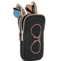 KKP Double Eyeglass Case | Sunglasses Cases with 2 Compartments - color: Black/Gold