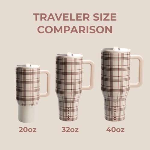 HydroJug Traveler - 40 oz Water Bottle with Handle & Flip Straw - Fits in Cup Holder, Leak Resistant Tumbler-Reusable Insulated Stainless Steel & Rubber Base - Gifts for Women & Men, Blair - color: Blair, size: 40oz