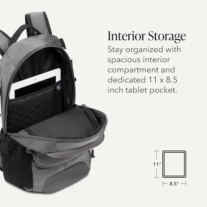 SWISSGEAR City Pack Backpack, Slim Profile Daily Carry, Airflow Back Panel, Tablet Pocket, and Lay-Flat Organizer, Grey Ballistic, 15.9L, 18-Inch - color: Grey Ballistic