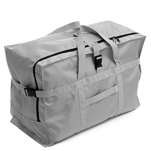 Travel Duffle Bag,Large Storage Bags,Foldable Weekender Bag,Overnight bag,Heavy Duty Travel Bag,Reinforced Carry Straps Gmy Dance Bag for Men And Women Camping,Moving,Hospital - color: Large 100L Gray