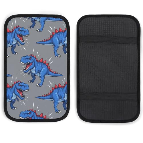 Car Armrest Cover Dino Dinosaur, Universal Fit Comfortable Soft Cover, Handrail Box Cushion for Most Vehicle - color: Picture (71)