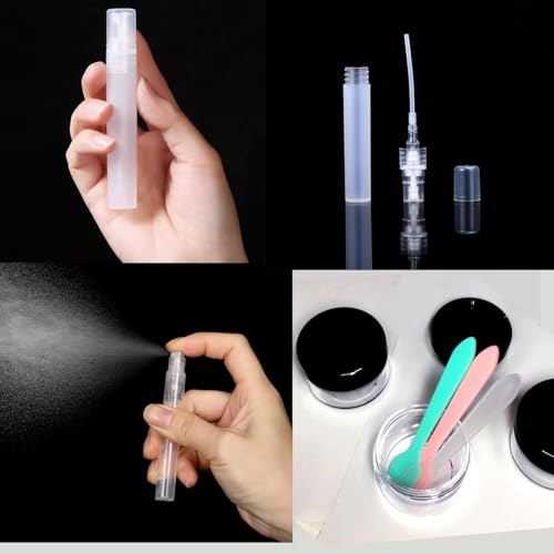 Clear Toiletry Bag with Travel Bottles 100ml Set,TSA Approved Travel Makeup Cosmetic Bag for Women Men Refillable Containers Travel Size Toiletries Bottles Kit for Liquids Shampoo Conditioner Lotion,