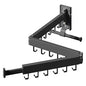 HEILAIYI Wall Mounted Clothes Hanger,Clothes Drying Rack,Laundry Drying Rack,Clothes Rack Wall Mount,Drying Rack Clothing,Laundry Rack,Folding,Retractable,Collapsible,can Fold Upward & Left & Right - size: Upgrade-Black / J Shape Hooks