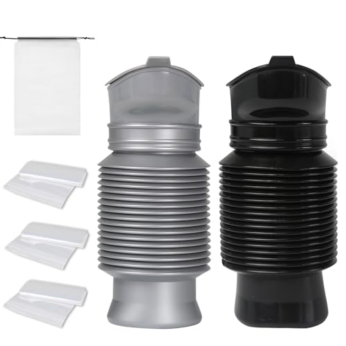 Pee Bottles for Men, Portable Urinal for Men, Collapsible Urine Bottle 750ML, Car Urinals for Men and Women, Emergency Urinal Shrinkable Pocket Toilet for Travel, Camping, Traffic Jam, Road Trips - color: Black and Gray