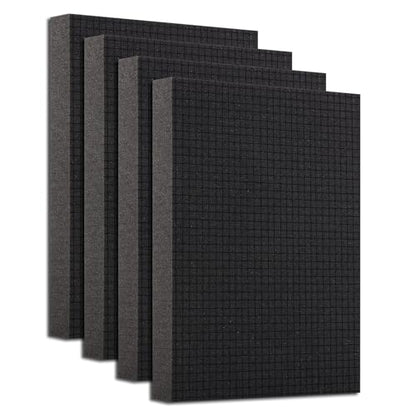 QDYMXUN Pre-Cubed Pick & Pluck Foam Sheets - 4-Pack (16"x12"x2") Polyurethane Apart Insert Pads Liners for Toolboxes, Storage Drawer and Crafts - size: 4Pack 16'' x 12'' x 2''