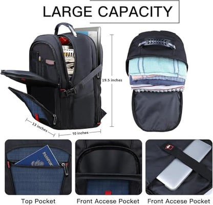 ANTERK Extra Large Backpack, Travel Laptop Backpack, Sturdy TSA Water Resistant 17.3 Inch Backpacks, Anti Theft Business Computer Backpacks Gifts for Men Women, Blue - color: Blue, size: 17 inch