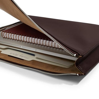 Leatherology Brown Leatherolgy Zippered Document Holder with Interior Pocket for Tablet - color: Brown