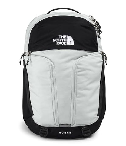 THE NORTH FACE Surge Commuter Laptop Backpack | Daypack With Water Repellent Finish, 16" Laptop Sleeve, Reflective Details - color: Tin Grey Dark Heather/Tnf Black-npf, size: One Size