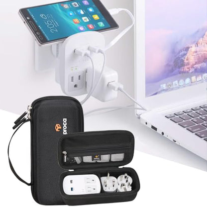 Aproca Black Hard Travel Storage ProtectiveCase, for Ceptics World Travel Adapter Kit - color: Black