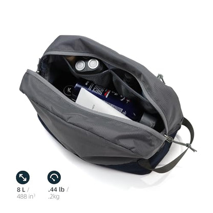 Travel Toiletry Bag 8L, Large Packing Cube with Waterproof TPU Wet/Dry Compartment - color: Ash Grey, size: 8L