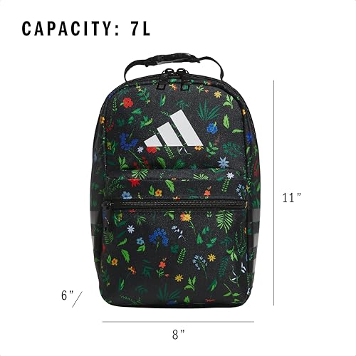 adidas Kids Santiago Lunch Bag – Insulated Cooler Lunchbox for Girls & Boys, 8L, Distilled Pink/White/4, One Size - color: Distilled Pink/White/4